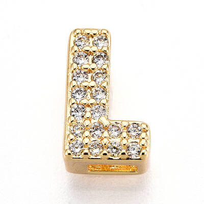 Brass Micro Pave Cubic Zirconia Charms
