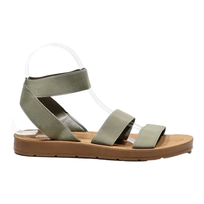 STEVE MADDEN Strappy Sandals Green Synthetic Womens UK 5.5