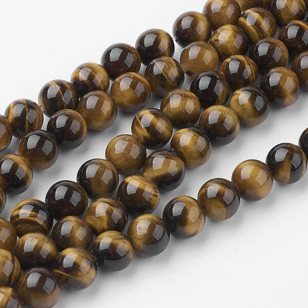 Natural Yellow Tiger Eye Bead Strands