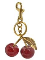 Red Cute Cherry Design Car Keychain, Round Charms for Bags, Gifts for Girlfriend, Key Chains for Women, Fashionable Alloy Pen...