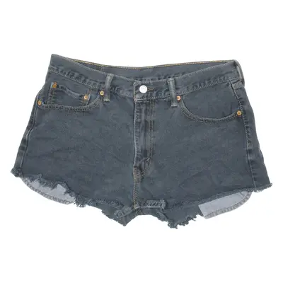 LEVI'S Womens Denim Shorts Black Relaxed M W33