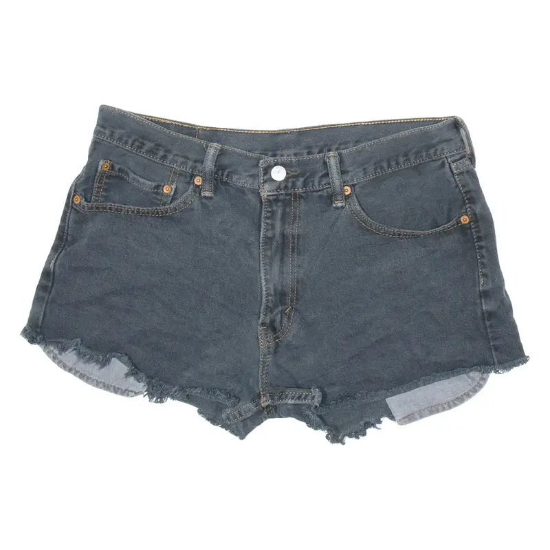 LEVI'S Womens Denim Shorts Black Relaxed M W33
