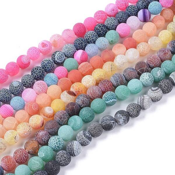 Natural Weathered Agate Beads Strands