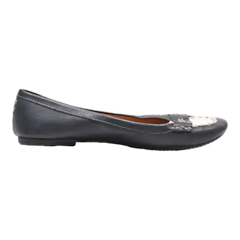 LA MARTINA Ballet Shoes Black Leather Womens UK 5