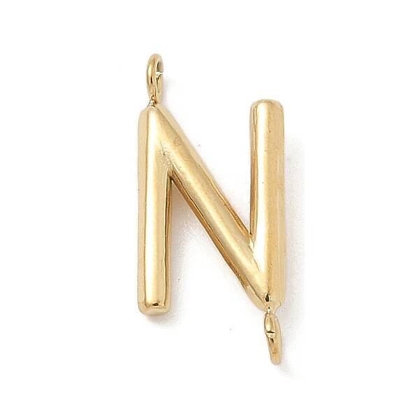 304 Stainless Steel Letter Connector Charms