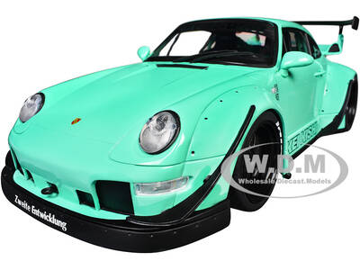 RWB Body Kit Kei Kishi Light Blue Pink Slips Series 1/18 Diecast Model Car by Jada