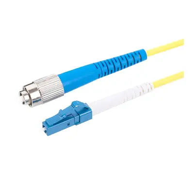 46131 Monoprice SMF Optic Cable LC-FC UL 9/125 OFNR Simplex Yellow 2m