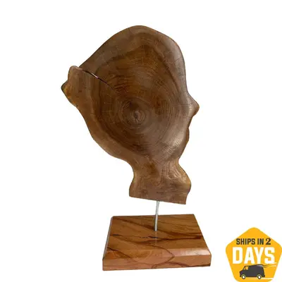 Abstract Wood Sculpture Art Abstract Modern Wood Hand Carved Art Creative Desktop Indie Decor | LUCKY CATCHER 19.7"x11&q...