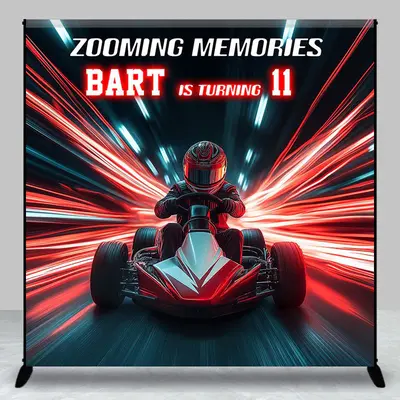 Aperturee Zooming Memories Custom Name 11th Birthday Backdrop - Aperturee
