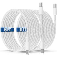 2Pack USB-C to USB-C Fast Charging Cable 6FT/10FT, 60W Fast Charger Cord for iPhone 16/15 Pro Max, MacBook Pro, iPad, Samsung...