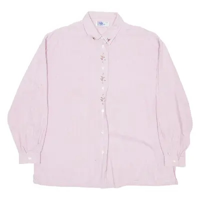 WOMENS LIFESTYLE Womens Shirt Purple Striped Long Sleeve L