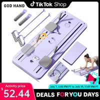 GOD HAND Pilates Board - 2025  Pilates Reformer Set, Multi-Purpose Foldable Pilates Reformer Board for Home, 5 in 1 Pilates S...
