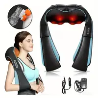 Shiatsu Back and Neck Massager with Heat, Electric 4D Massager Neck and Shoulder Massager, Deep Kneading Massage Pillow for B...