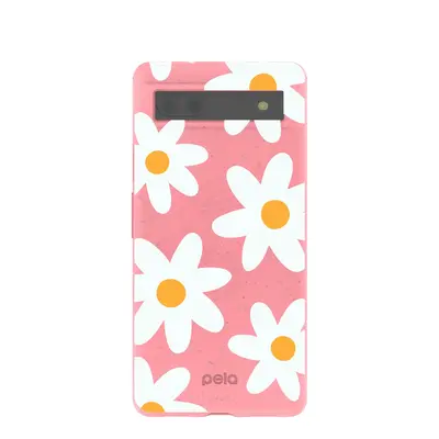 Bubblegum Pink Daisy Google Pixel 6a Case
