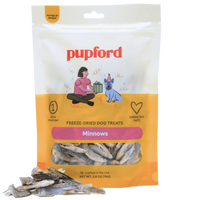 Pupford Freeze Dried Minnows for Dogs & Puppies - Healthy, Natural, Single Ingredient Dog Treats - Made in USA