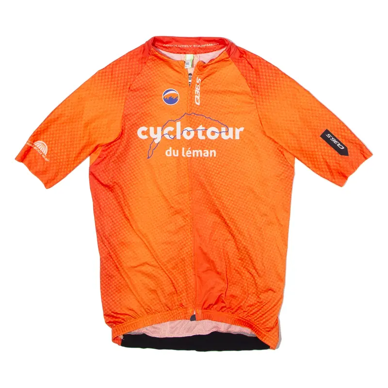 Q36.5 Full Zip Cycling Womens Jersey Orange High Neck L