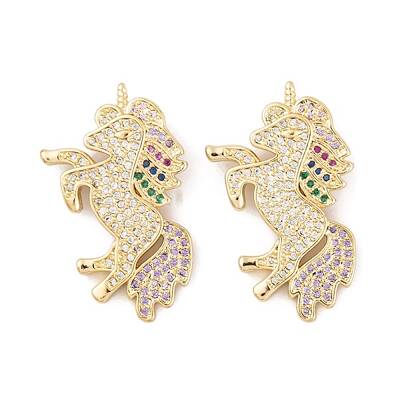 Brass Micro Pave Cubic Zirconia Pendants
