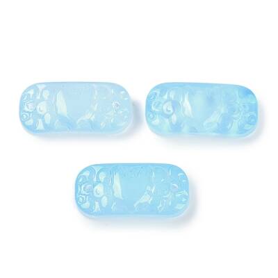 Spray Painted Transparent Glass Connector Charms