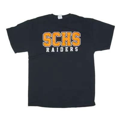 PORT AND COMPANY Silver Creek High School Raiders T-Shirt Black Short Sleeve Mens L