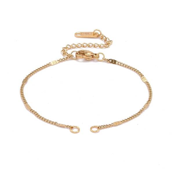 304 Stainless Steel Figaro Chain Bracelet Makings
