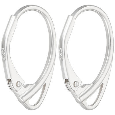 1 Pair 925 Sterling Silver Leverback Earring Findings