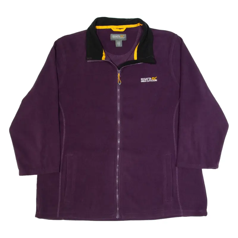 REGATTA Womens Fleece Jacket Purple UK 20