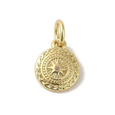 Brass Micro Pave Cubic Zirconia Charms
