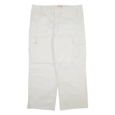 GIN & TONIC Cargo Mens Trousers Grey Relaxed Straight W36 L27