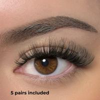 5 Pairs of “CEO” 3D Lashes, a luxurious and high-quality set of false eyelashes designed for ultimate glamour.