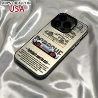 Stylish Sports Car Mobile Phone Case for iPhone 16 15 14 13 12 11 Pro Max X XR XSMAX 8 7 Plus with Anti-Fall Frosted Back Cov...