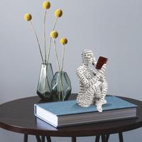 Reading Woman Design Sculpture, 1 Count Abstract Reader Art Figurine, Modern Desktop Ornament Craft for Home & Office, Statue...