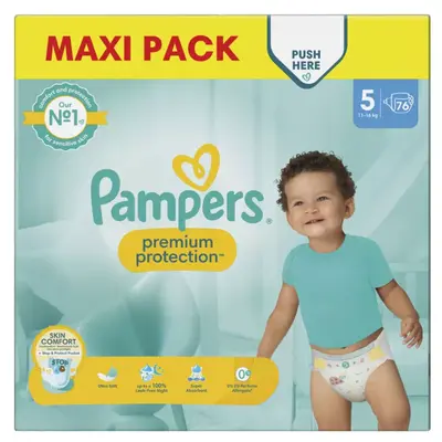 Pampers Premium Protection Size 5 (11-16kg) Maxi Pack 76 diapers