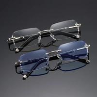 2 pieces Executive Style Non Prescription Glasses for Men - Durable Readers Eyeglasses with Blue Light Blocking - Comfortable...
