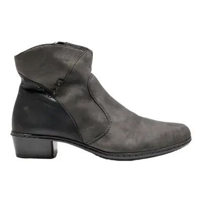 RIEKER Ankle Boots Grey Leather Womens UK 7