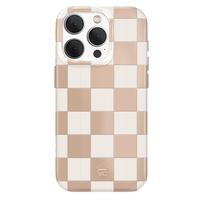 Velvet Caviar Nude Vibe Checker iPhone Case – Trendy MagSafe-Compatible Phone Cases with Shockproof Protection
