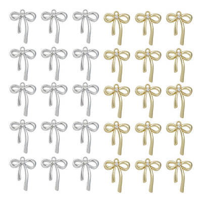 32Pcs 2 Colors Alloy Pendants
