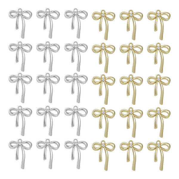 32Pcs 2 Colors Alloy Pendants