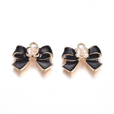 Light Gold Plated Alloy Enamel Pendants