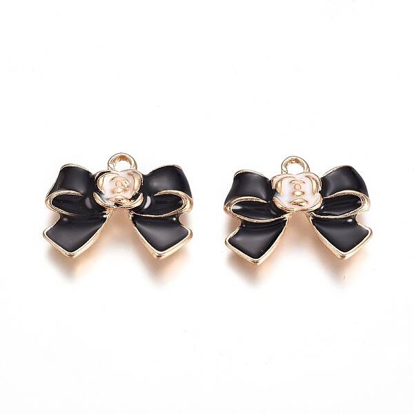 Light Gold Plated Alloy Enamel Pendants