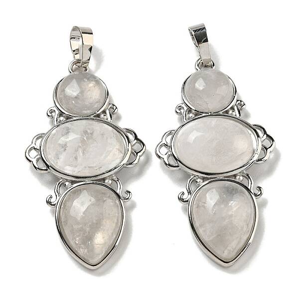 Natural Quartz Crystal Rock Crystal Pendants
