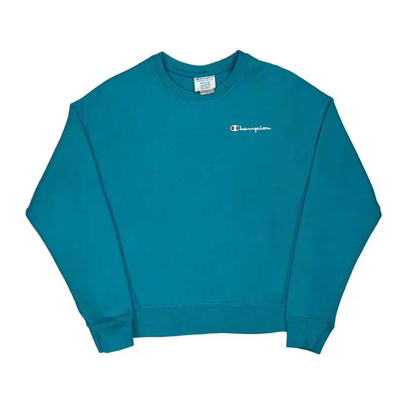 Reverse Weave Champion Sweatshirt - Medium Blue Cotton Blend