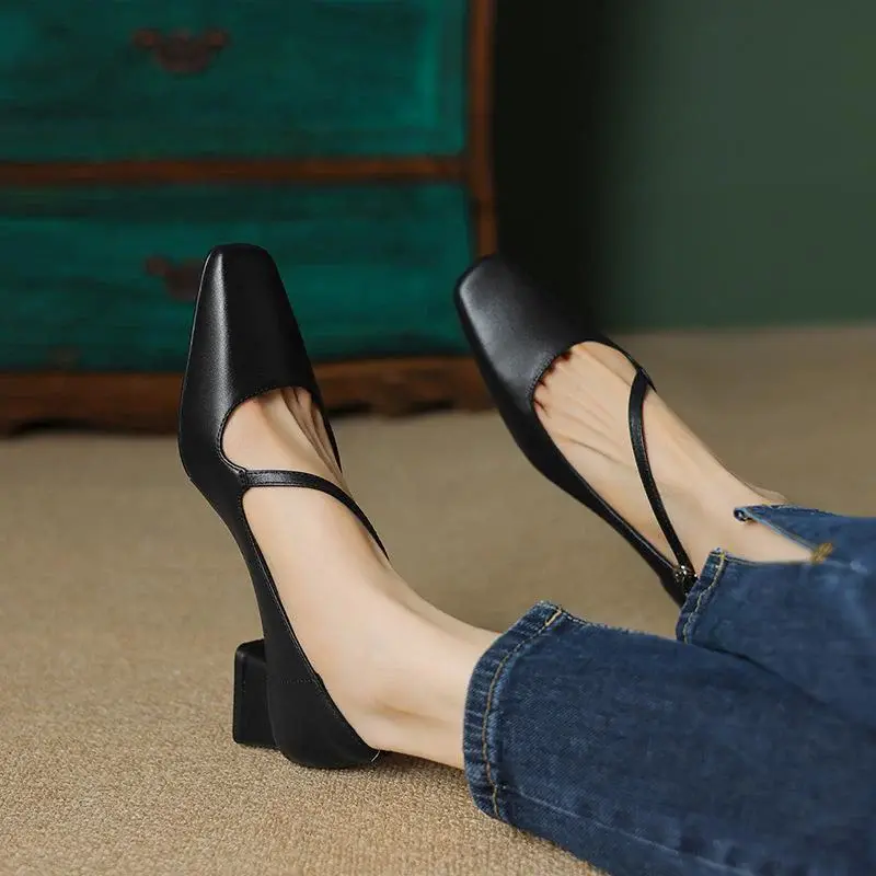CHIKO Shandra Square Toe Block Heels Mary Jane Shoes
