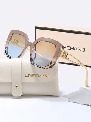 Unisex Vintage Trendy Large Frame Sunglasses, Retro Fashionable Sunglasses for Everyday Use, Fashion Accessories for Outdoor ...
