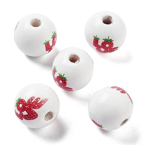 Fruit Theme Wood European Beads