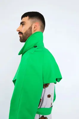 Forna Trench Coat in Green | Size: M (40)