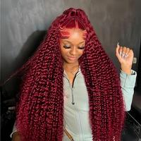 CheetahBeauty 200% Density 99J Burgundy/Natural Black/T1B/4/27/FB30 Highlight Deep Wave Human Hair Wig 13x6 & 7*6 Glueless Sm...