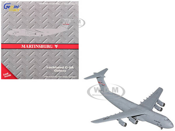 Lockheed C-5A Galaxy Transport Aircraft Martinsburg Air Force Base United States Air Force (68-0222) Gray Gemini Macs Ser...