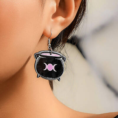 Halloween Cartoon Acrylic Dangle Earrings for Women
