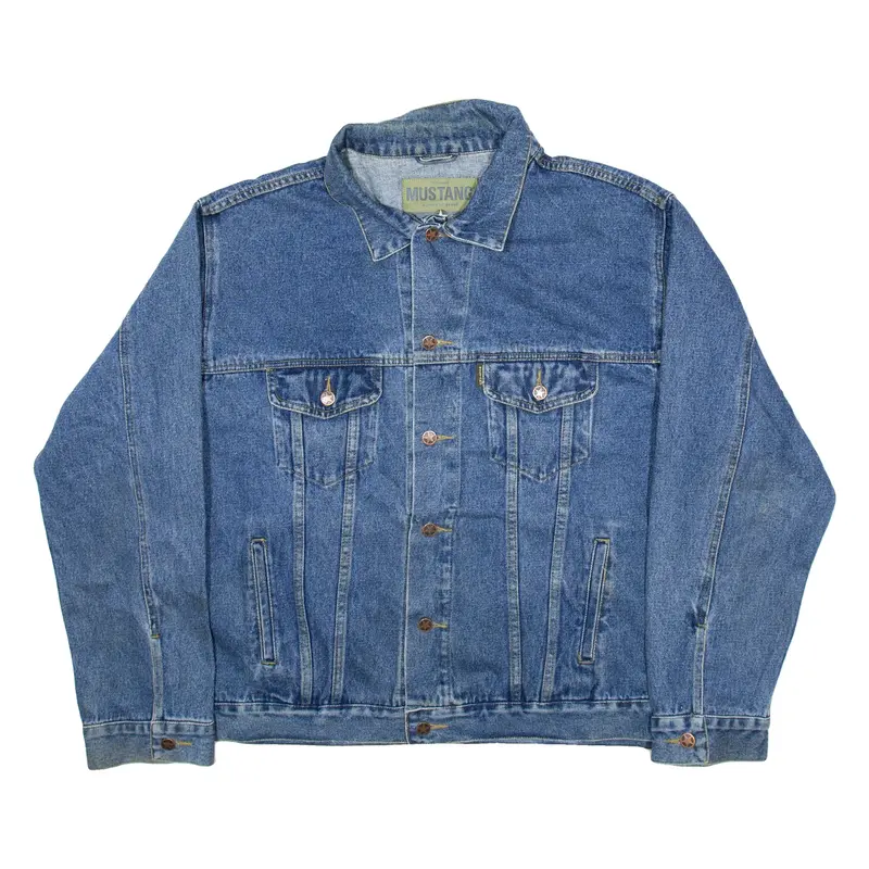 MUSTANG Mens Denim Jacket Blue 2XL