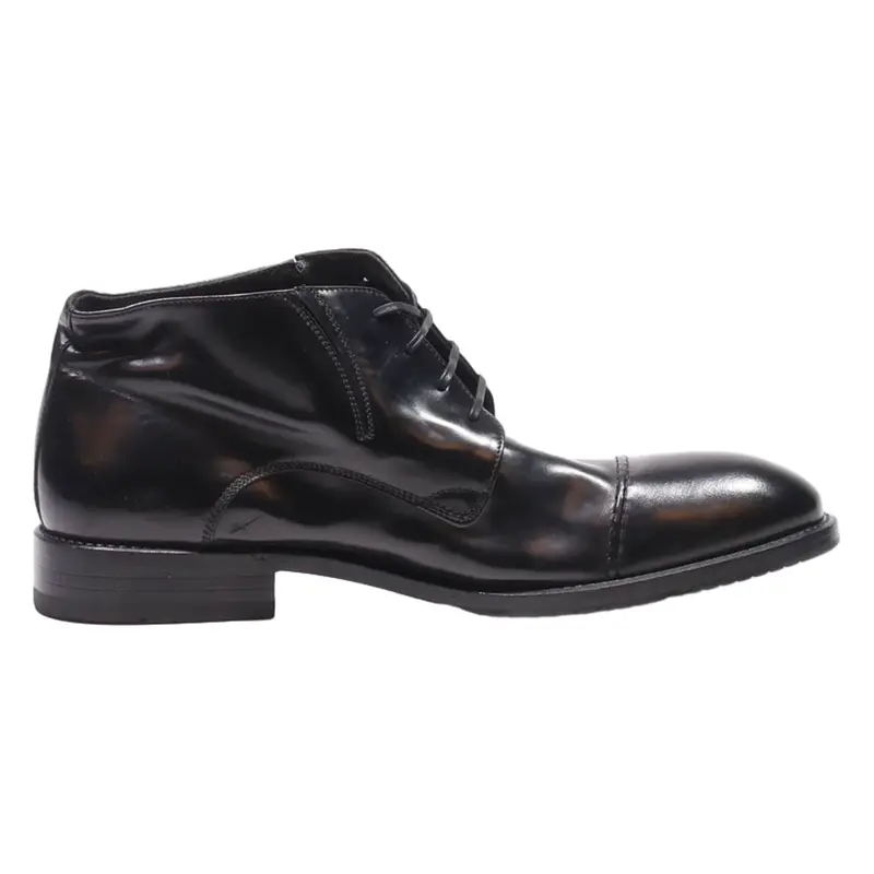 GRAZIANO SALVATELLI Ankle Boots Black Leather Mens UK 8.5